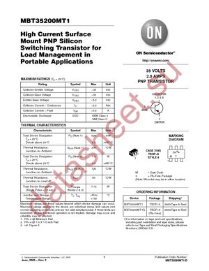 MBT35200MT1G datasheet  